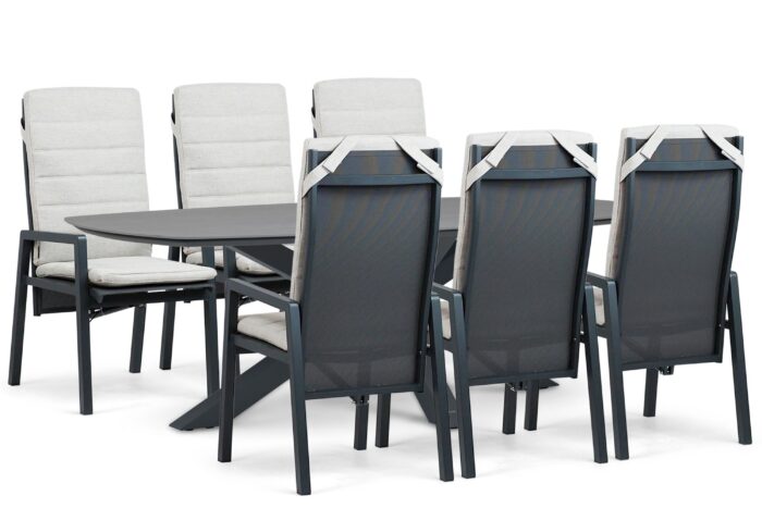 Lifestyle Garden Furniture Vivaro/Voyage 240×120 cm dining tuinset 7-delig – Grijs-antraciet