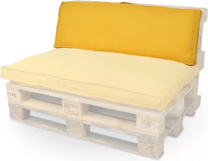 Unique living Palletkussen Luana 40×120 cm yellow gold – geel