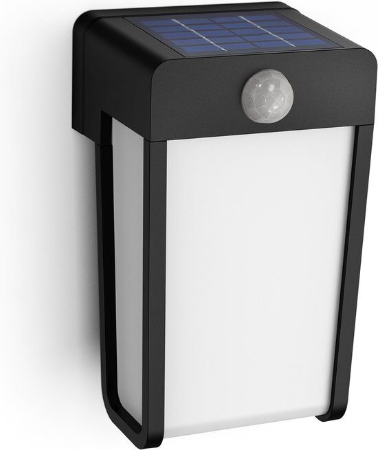 Philips Shroud frosted basic solar wall verlichting – wit