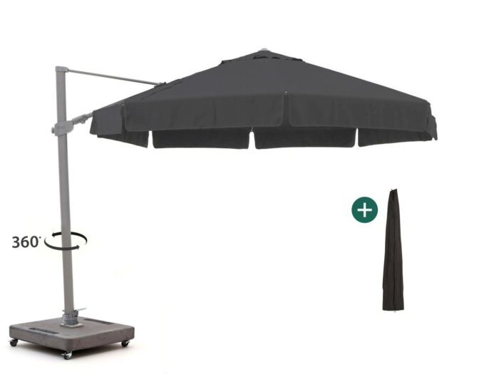 Shadowline Miami zweefparasol ø 350cm – Zwart