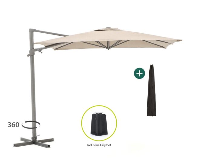 Shadowline Francisco zweefparasol 260x260cm Laagste prijsgarantie! – Grijs