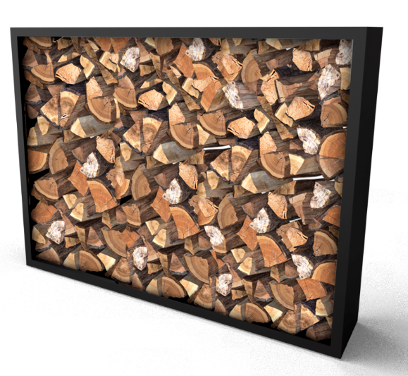 Geroba Beltza zwarte Houtopslag 2000 x 385 x 1500 mm – zwart