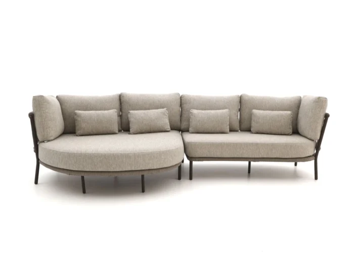 SUNS Bardi chaise longue loungeset 2-delig rechts - Taupe