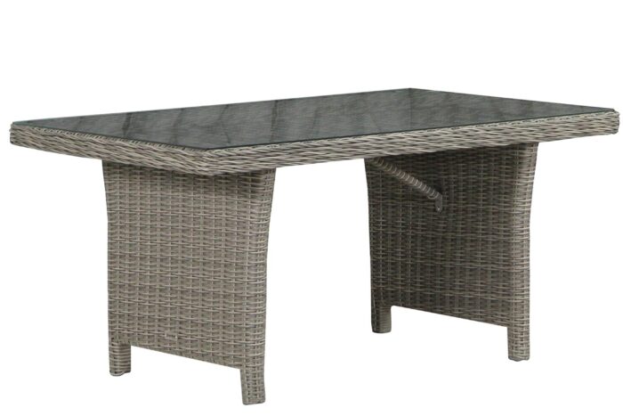 Garden Collections New Castle lounge/dining tafel 140 x 80 cm – Grijs-antraciet