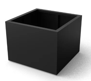 Geroba Artus rechthoekige Aluminium plantenbakken 900 x 300 x 800 mm - zwart