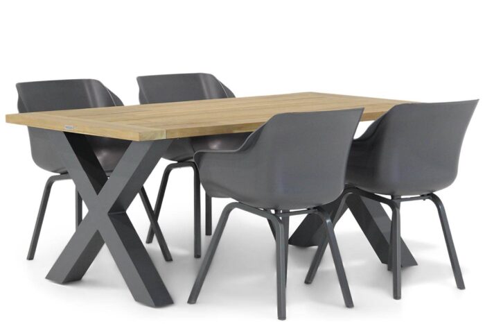 Hartman Sophie element/Cardiff 180 cm dining tuinset 5-delig – Grijs-antraciet