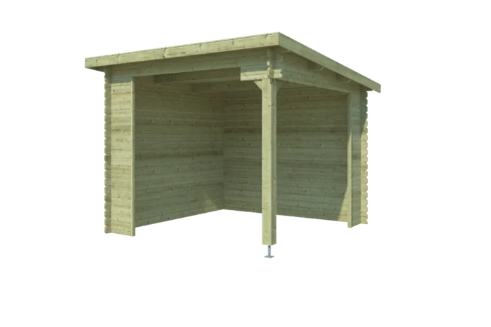 Outdoor life Overkapping Lara 275x275 Olijfgroen Geimpregneerd - hout