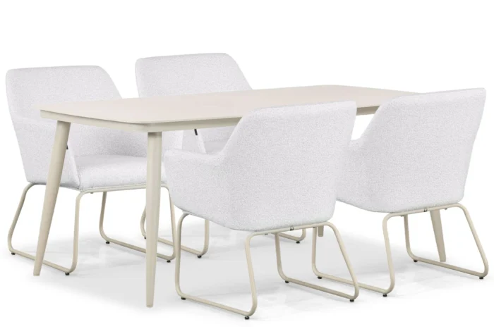 Lifestyle Garden Furniture Lugo/Vienna 180 cm dining tuinset 5-delig - Grijs-antraciet