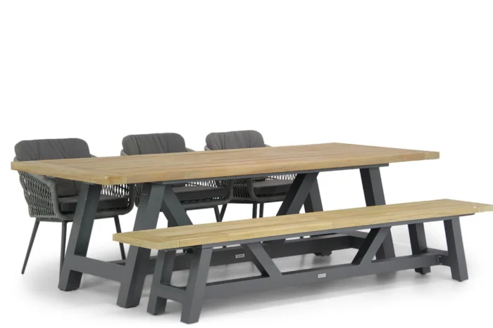 Lifestyle Garden Furniture Western/Trente 260 cm dining tuinset 5-delig - Grijs-antraciet