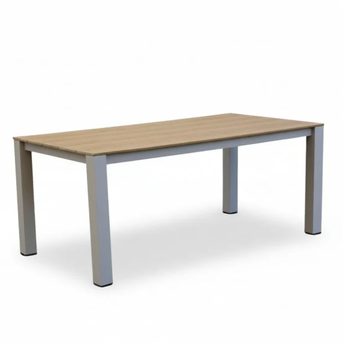 LUX outdoor living Manhattan dining tuintafel 4 personen | polywood + aluminium | Natural Wood/beige | 180cm