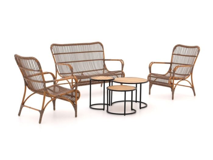 Intenso Furniture Napoli stoel-bank loungeset 6-delig – Taupe