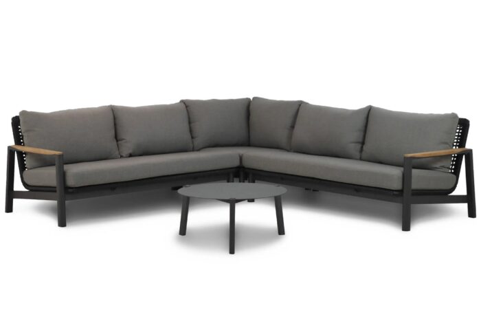 Coco Ralph/Rimini 75 cm hoek loungeset 4-delig – Grijs-antraciet