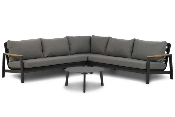 Coco Ralph/Rimini 75 cm hoek loungeset 4-delig - Grijs-antraciet