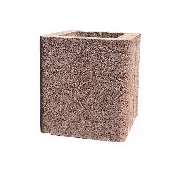 Barbecue beton houtskool bbq verlengstuk rood 30x30x35cm