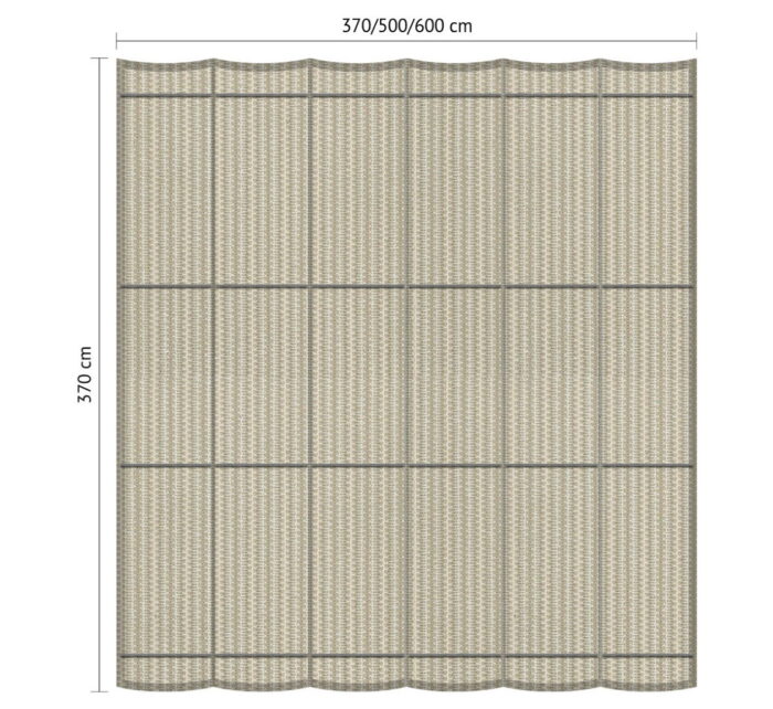 Shadow comfort Harmonicadoek B 3,70 x L 3,70 m Sahara Sand – beige