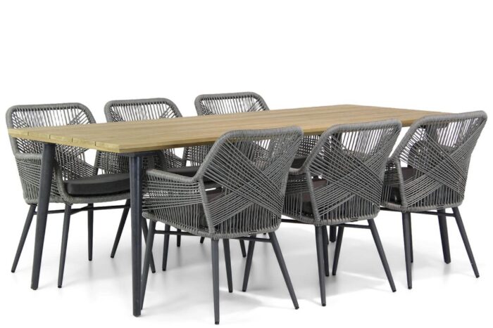 Lifestyle Garden Furniture Advance/Montana 240 cm dining tuinset 7-delig – Grijs-antraciet