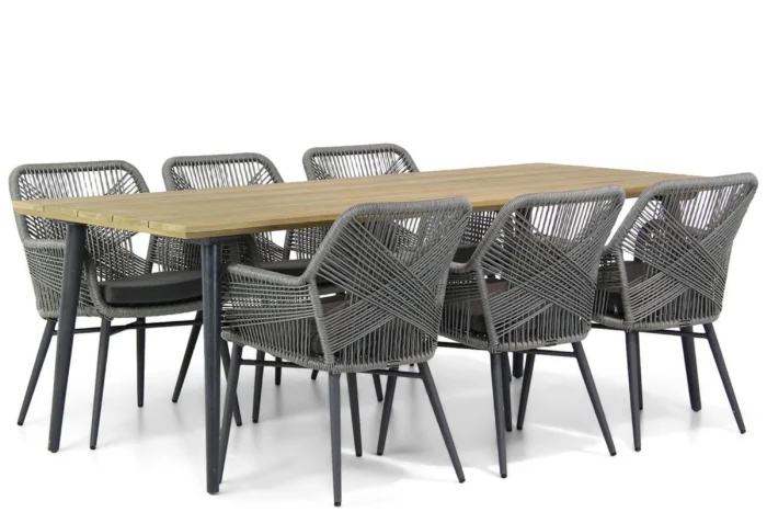 Lifestyle Garden Furniture Advance/Montana 240 cm dining tuinset 7-delig - Grijs-antraciet