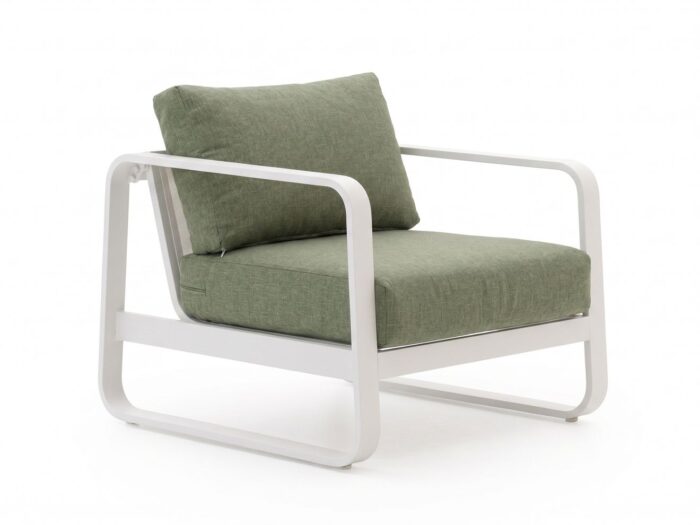 Forza Furniture Liri stoel-bank loungeset 4-delig – Wit