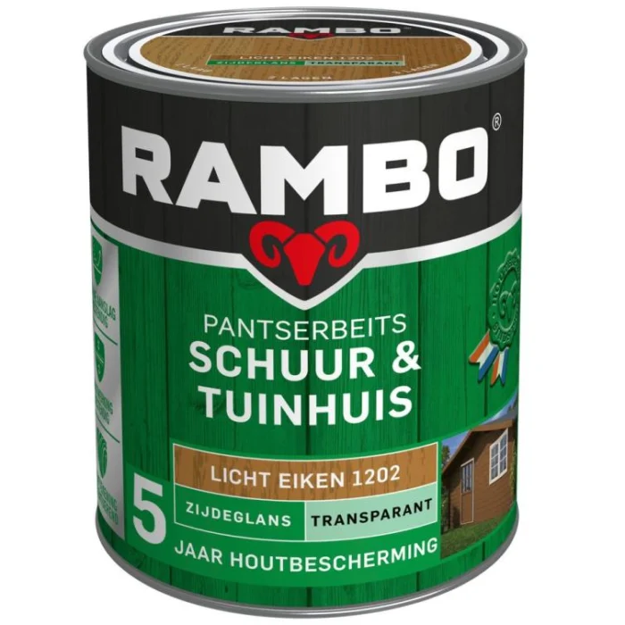 Rambo Pantserbeits schuur en tuinhuis zg tr. 1202 0,75l - hout