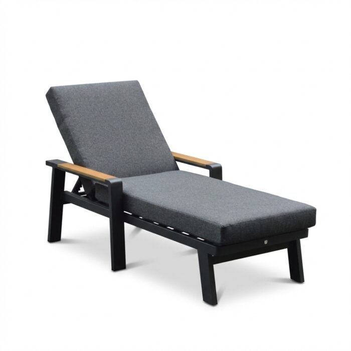 LUX outdoor living Lola ligbed | aluminium + polywood | antraciet | 199cm