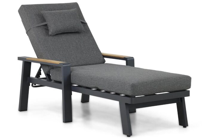 Lifestyle Garden Furniture Marseille ligbed verstelbaar – Grijs-antraciet