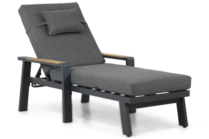 Lifestyle Garden Furniture Marseille ligbed verstelbaar - Grijs-antraciet