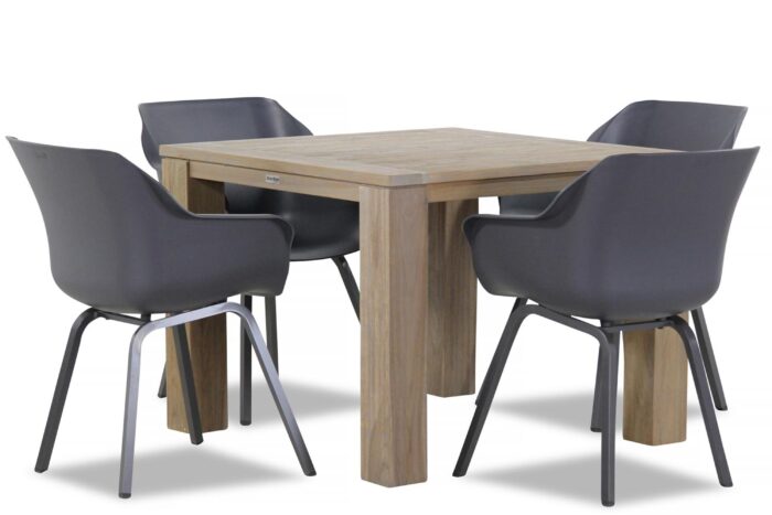 Hartman Sophie element/Brighton 100 cm dining tuinset 5-delig – Grijs-antraciet