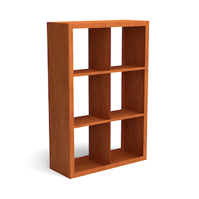 Geroba Egura cortenstaal houtopslag onderverdeling 6 vakken 1000x385x1500 mm – bruin