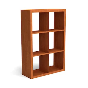 Geroba Egura cortenstaal houtopslag onderverdeling 6 vakken 1000x385x1500 mm - bruin