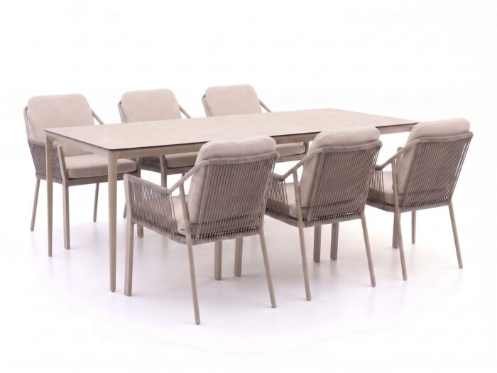 Tierra Outdoor Liv/Elegante 219cm dining tuinset 7-delig stapelbaar