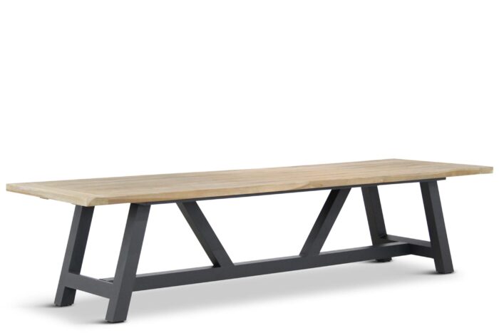 Lifestyle Garden Furniture Trente dining tuintafel 330 x 100 cm – Grijs-antraciet