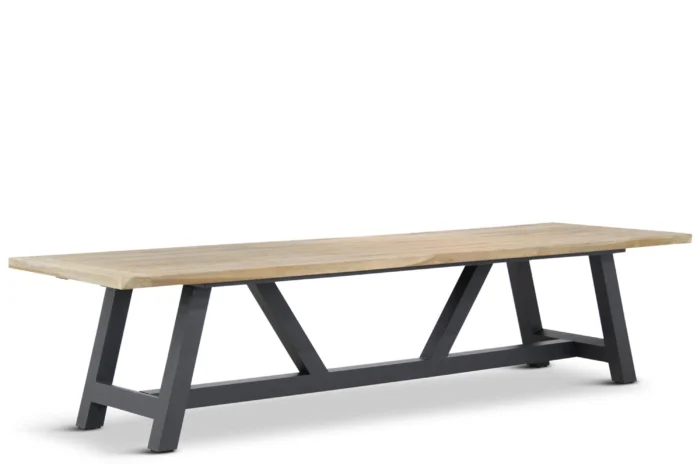 Lifestyle Garden Furniture Trente dining tuintafel 330 x 100 cm - Grijs-antraciet
