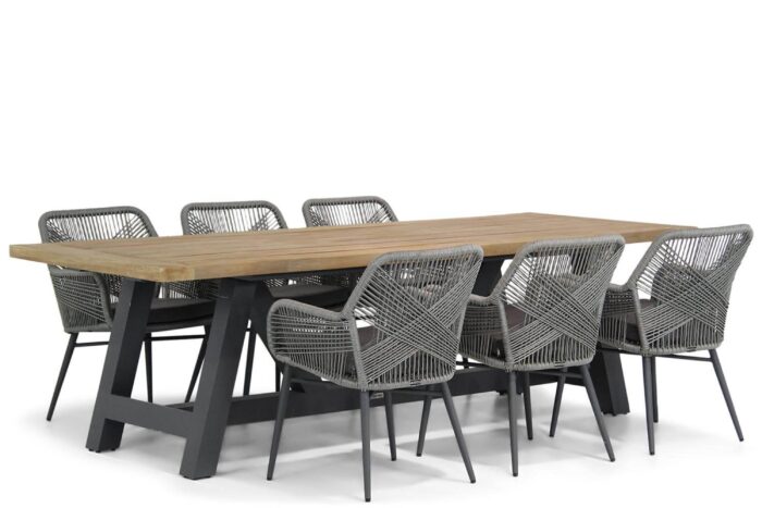 Lifestyle Garden Furniture Advance/Trente 260 cm dining tuinset 7-delig – Grijs-antraciet