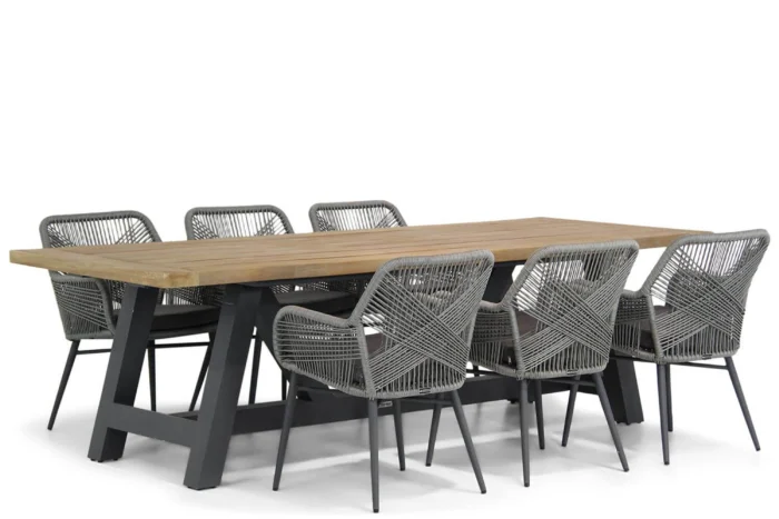 Lifestyle Garden Furniture Advance/Trente 260 cm dining tuinset 7-delig - Grijs-antraciet