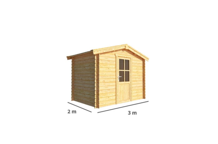 Warentuin collection Blokhut, tuinhuisje Fenna-Lois 300 cm bij 200 cm diep zadeldak II – bruin