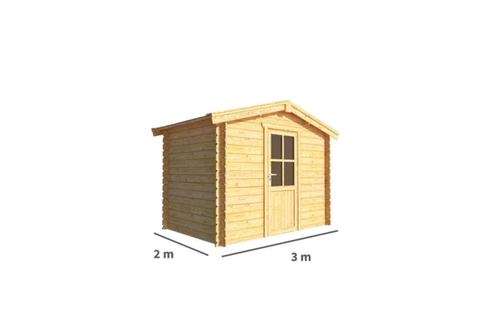 Warentuin collection Blokhut, tuinhuisje Fenna-Lois 300 cm bij 200 cm diep zadeldak II - bruin