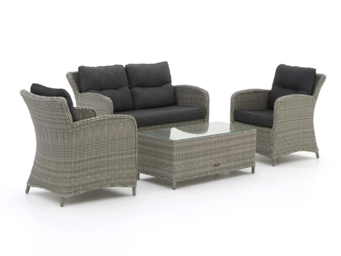 Intenso Furniture Leone/Milano stoel-bank loungeset 4-delig - Grijs