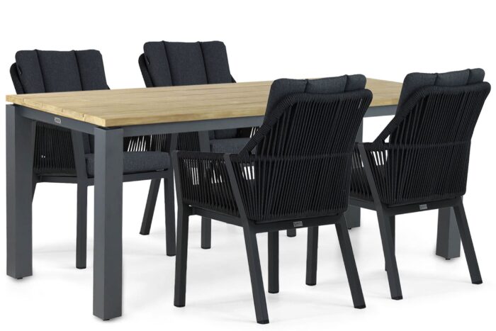 Lifestyle Garden Furniture Verona/Riviera 180 cm dining tuinset 5-delig – Grijs-antraciet
