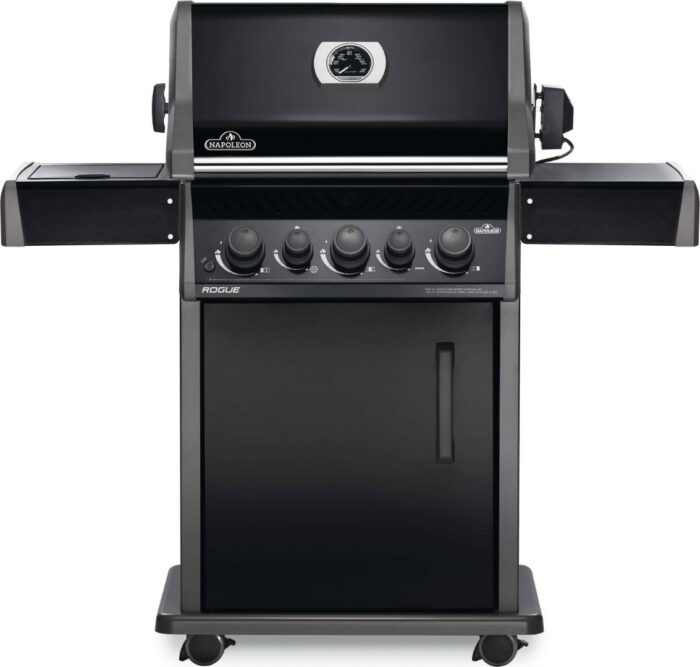 Napoleon grills Rogue 425 met zij- en achterbrander zwart incl. draaispit BBQ barbecue