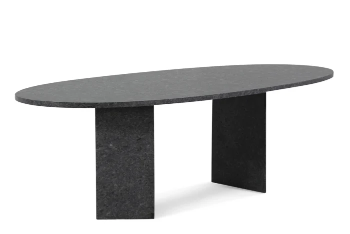 Garden Collections Graniet dining tuintafel ovaal 240 x 120 cm - Grijs-antraciet