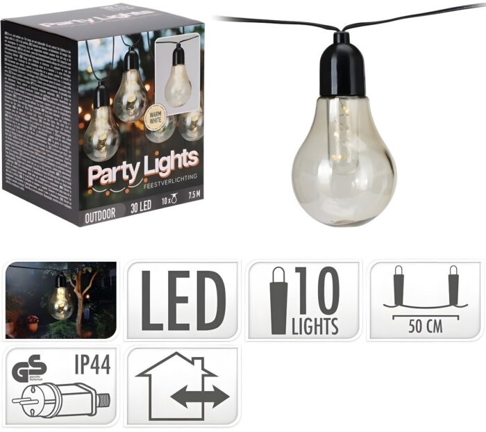 Nampook Feestverlichting 10 lampjes ww – zwart