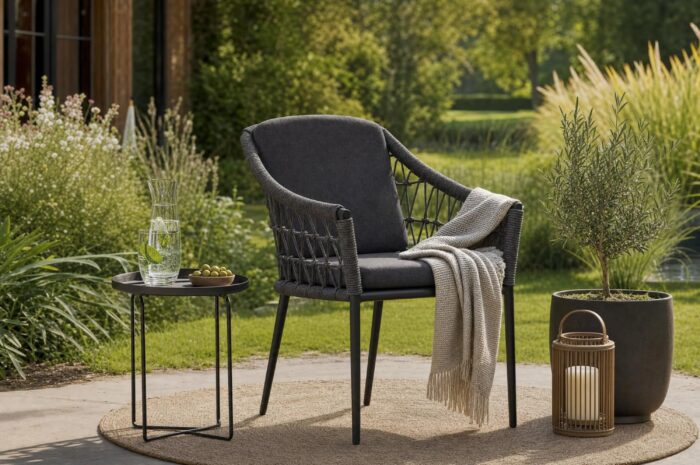 Coco Dalice dining tuinstoel – Grijs-antraciet