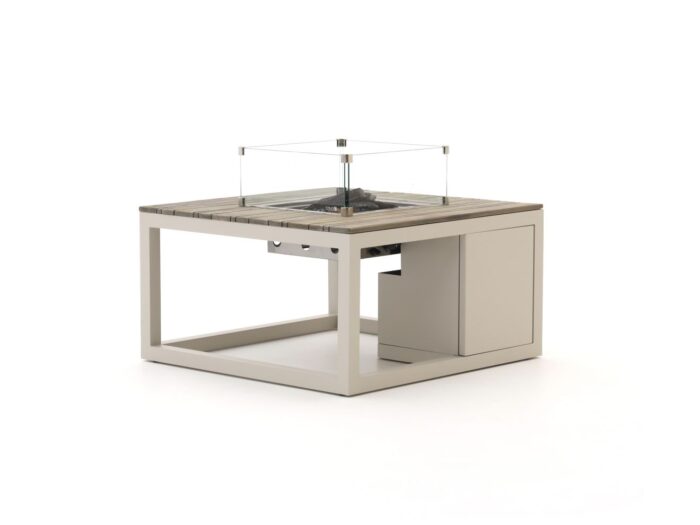 Cosiraw lounge vuurtafel 100x100x55cm Laagste prijsgarantie! – Taupe