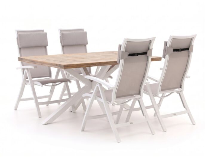 Bellagio tuinmeubelen Bellagio Lugo/Montorio 160cm dining tuinset 5-delig verstelbaar Laagste prijsgarantie!