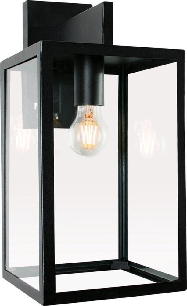 Ks verlichting 240v muurlamp hampton rvs zwart K.S. Verlichting