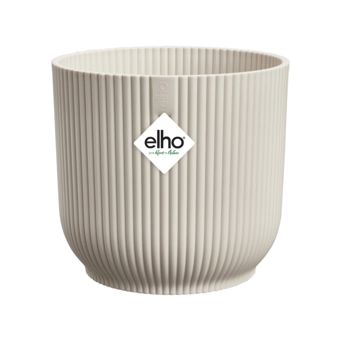 Elho Vibes fold rond mini 11 cm linnen wit bloempot