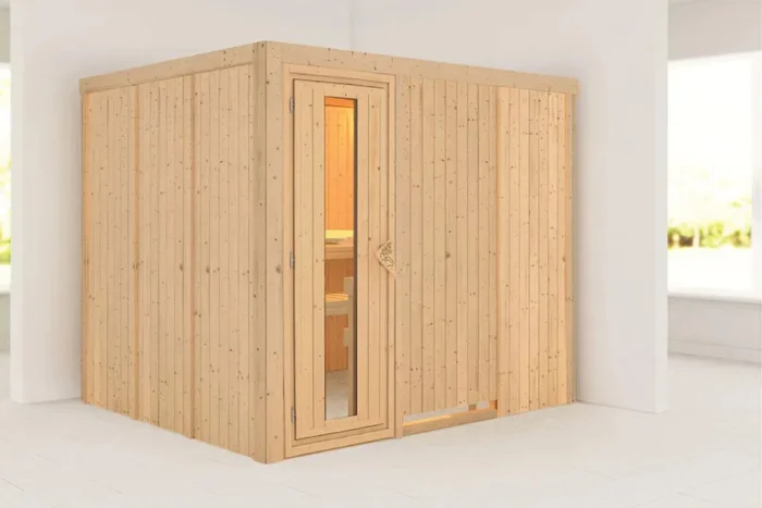Karibu | Gobin Sauna | Antracietglas | Kachel 9 kW Geïntegreerde Bediening