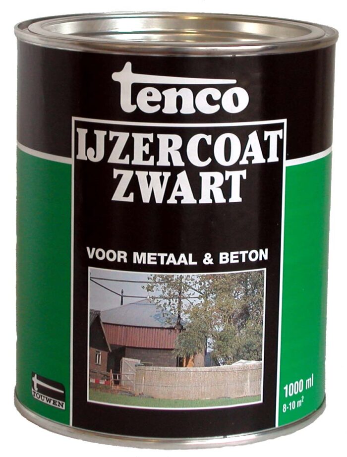 Tenco Ijzercoat zwart 1l verf/beits