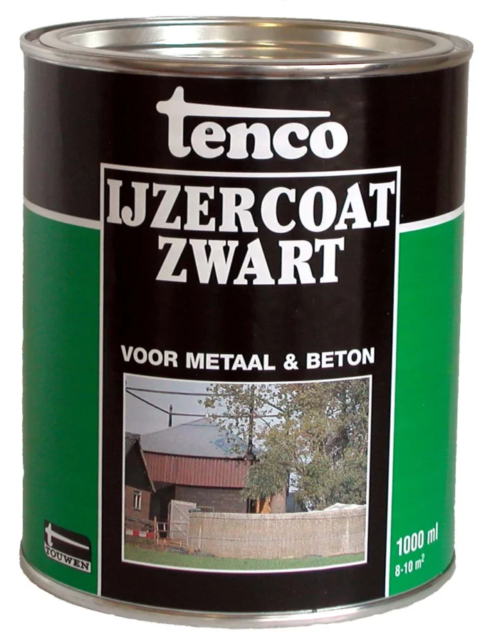 Tenco Ijzercoat zwart 1l verf/beits
