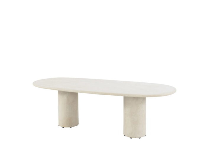 4so Hampton dining tafel zand ovaal mortex 240×105 cm